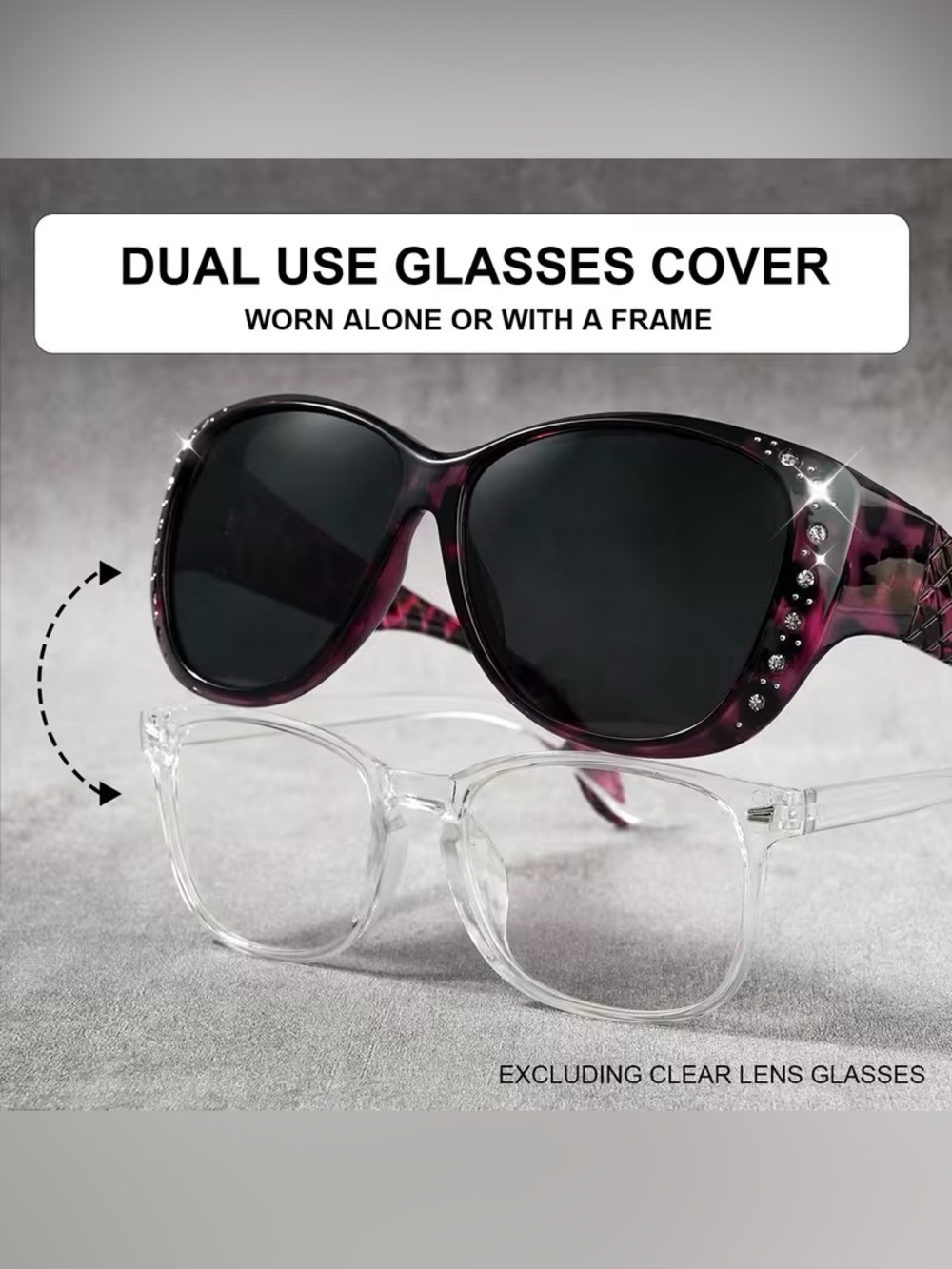 Large Retro Glasses Designed to Be Worn Over Regular Eyewear